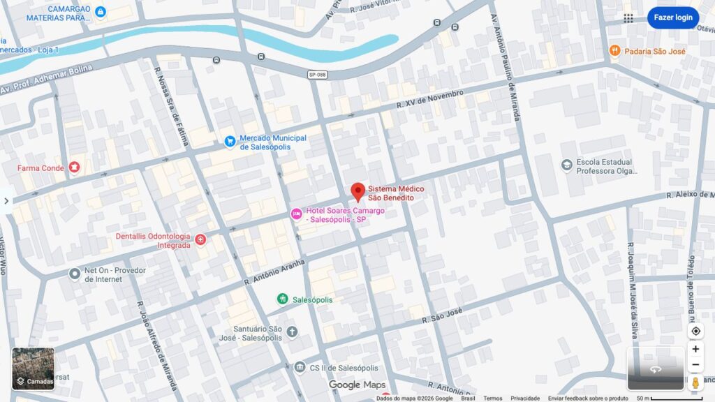 Abrir no Google Maps a unidade São Benedito de Salesópolis, na Rua Alferes José Luiz de Carvalho, 400